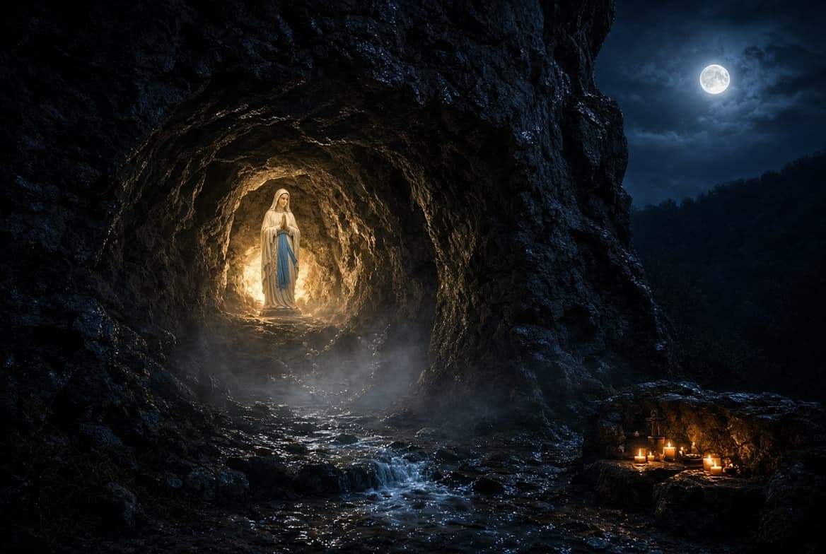 The grotto of Our Lady of Lourdes