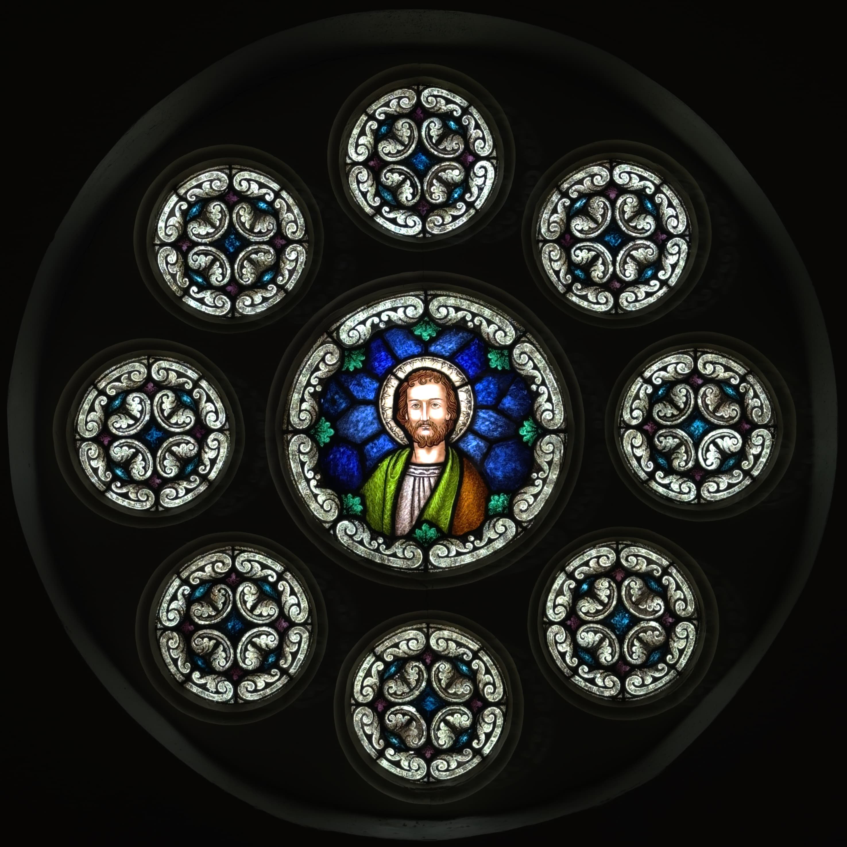 Rose Window with St. Joseph